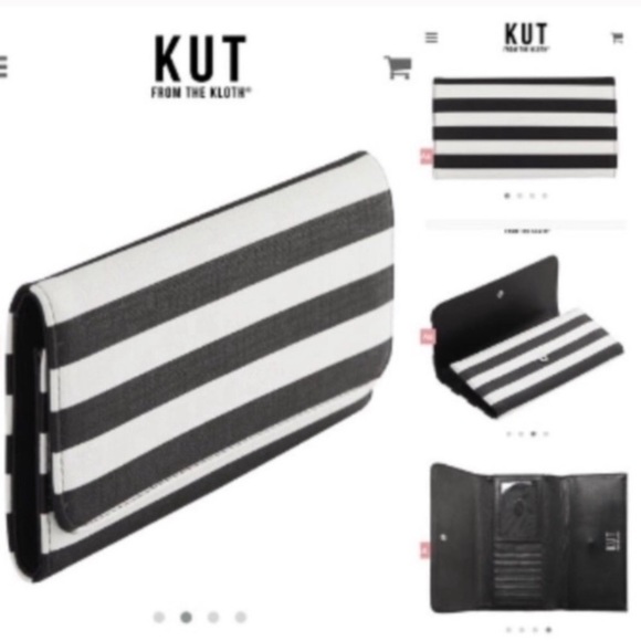 Kut from the Kloth Handbags - Kut From The Cloth Slim Striped Wallet